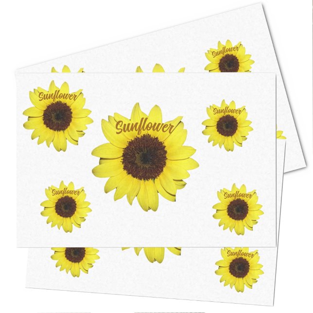 Yellow and Brown Big Sunflowers Photographic Tissue Paper (Creator Uploaded)