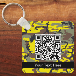 Yellow and Brown Camo, Camouflage, Military, Army Keychain