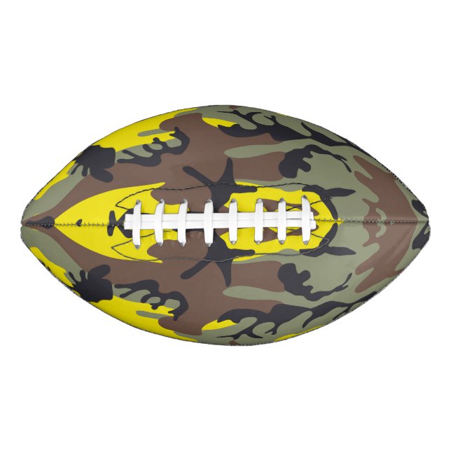 Yellow and Brown Camouflage, Military, Army Football (Front)