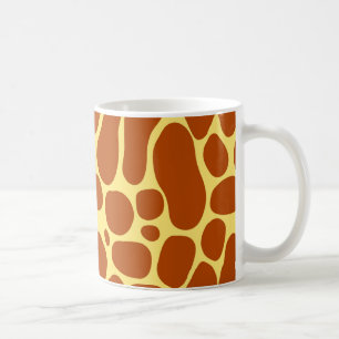 Yellow and Brown Giraffe Pattern Coffee Mug