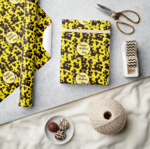 Yellow And Brown Pansies Mothers Day, Wrapping Paper