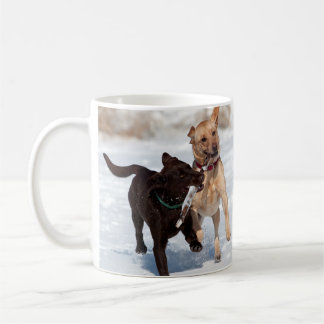 Yellow and Chocolate Labrador Retriever Coffee Mug