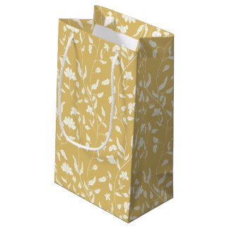Yellow and cream Floral Gift Bag 