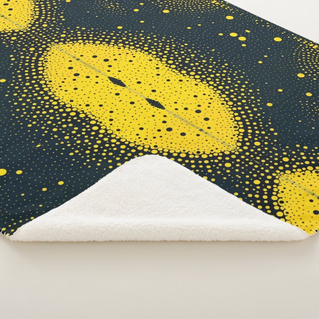 Yellow and Dark Dot Blanket (3/4)