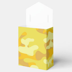Yellow and Gold Camo Design Favor Box