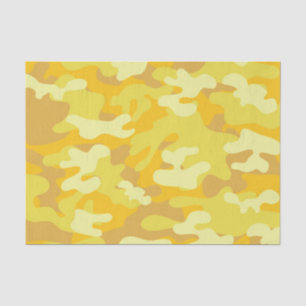 Yellow and Gold Camo Design Tissue Paper