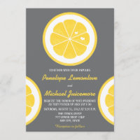 YELLOW AND GRAY LEMON THEMED WEDDING