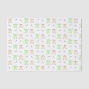 Yellow and Green Baby Clothes Tissue Paper