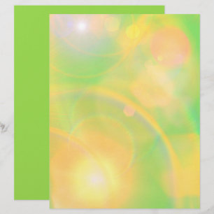 Yellow and Green Bokeh Design Craft Paper