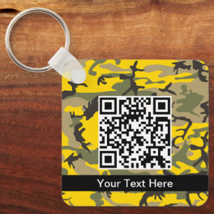 Yellow and Green Camo, Camouflage, Military, Army Keychain