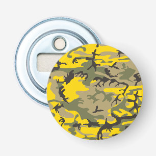 Yellow and Green Camouflage, Military, Army Bottle Opener