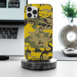 Yellow and Green Camouflage, Military, Army iPhone 15 Pro Max Case