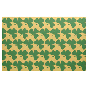 Yellow And Green Clover Pattern St. Patrick's Day Fabric