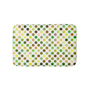 Yellow and Green Dots Bath Mat