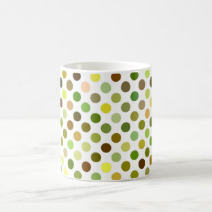 Yellow and Green Dots Coffee Mug