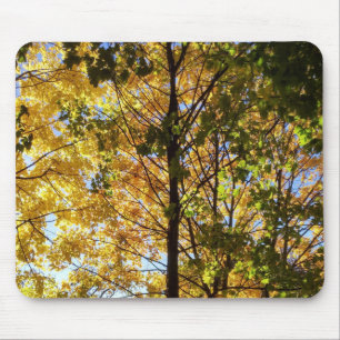 Yellow and Green Fall Foliage Mouse Pad