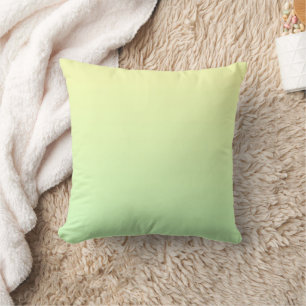 Yellow and Green Gradient Throw Pillow