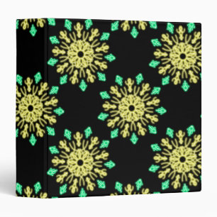 Yellow and green neon flower binder