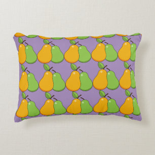 Yellow and Green Pears Accent Pillow