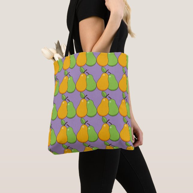 Yellow and Green Pears Tote Bag (Close Up)