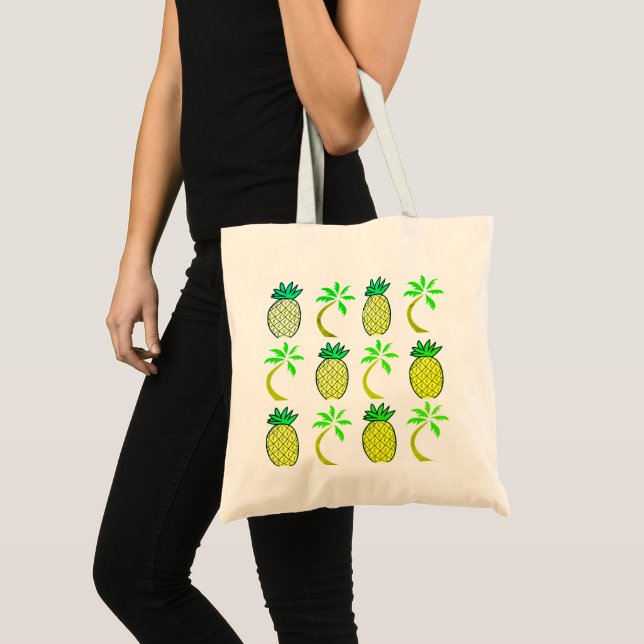 Yellow And Green Pineapples Jumbo Tote (Front (Product))
