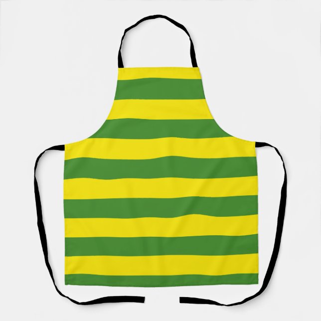 Yellow and Green Stripes Apron (Front)