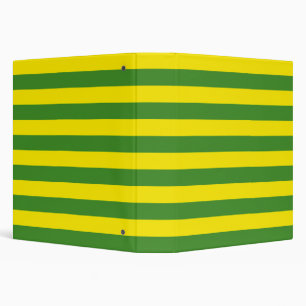 Yellow and Green Stripes Binder