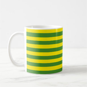 Yellow and Green Stripes Coffee Mug