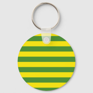 Yellow and Green Stripes Keychain
