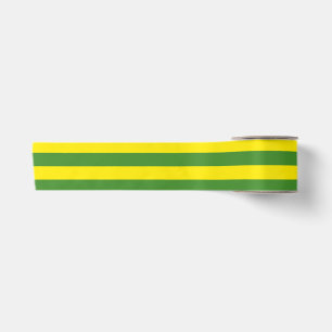 Yellow and Green Stripes Satin Ribbon