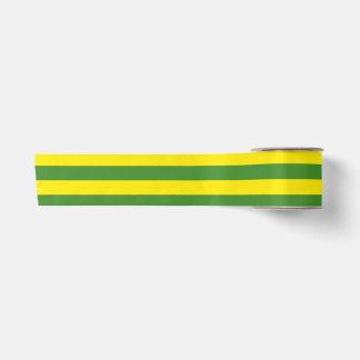 Yellow and Green Stripes Satin Ribbon