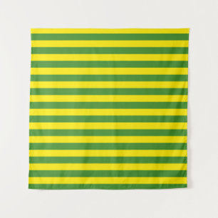 Yellow and Green Stripes Tapestry