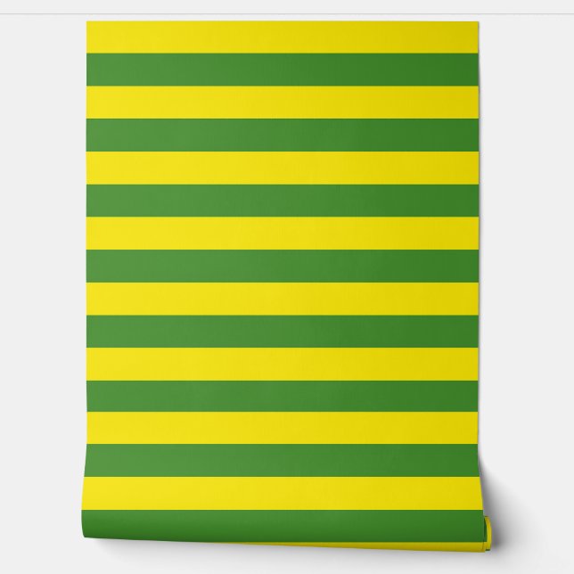 Yellow and Green Stripes Wall Decor (Unrolling)