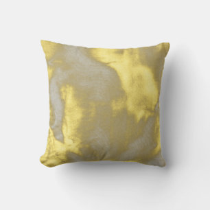 Yellow and Grey Abstract Bouquet Pillow