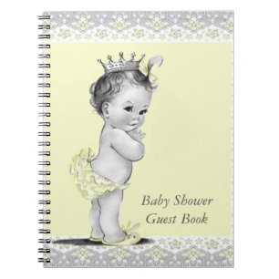 Yellow and Grey Baby Shower Guest Book