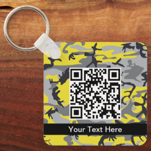 Yellow and Grey Camo, Camouflage, Military, Army Keychain