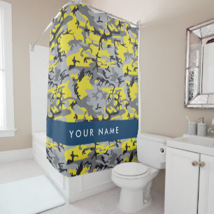 Yellow and Grey Camouflage Your name Personalize