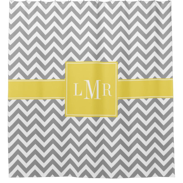 Yellow and Grey Chevrons Monogram (Front)