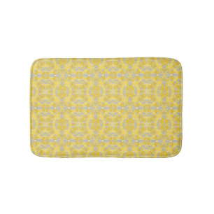 Yellow and Grey Colour Splash Bath Mat
