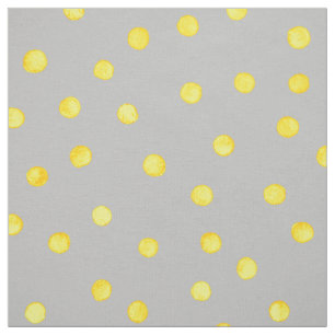 Yellow And Grey Confetti Dots Fabric