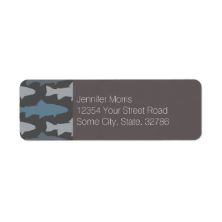 Yellow and Grey Fun Trout Fish Pattern