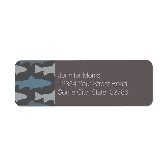 Yellow and Grey Fun Trout Fish Pattern (Front)