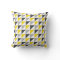 Yellow and Grey Geometric Throw Pillow