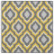 Yellow and Grey Ikat Moroccan