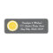 Yellow and Grey Lemon Heart Return Address