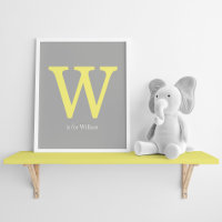 Yellow and Grey Monogram