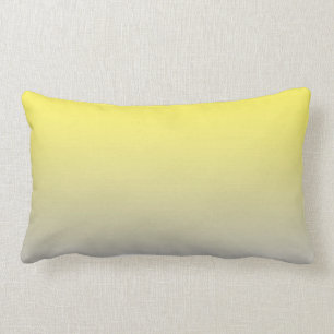 “Yellow And Grey Ombre” Lumbar Pillow