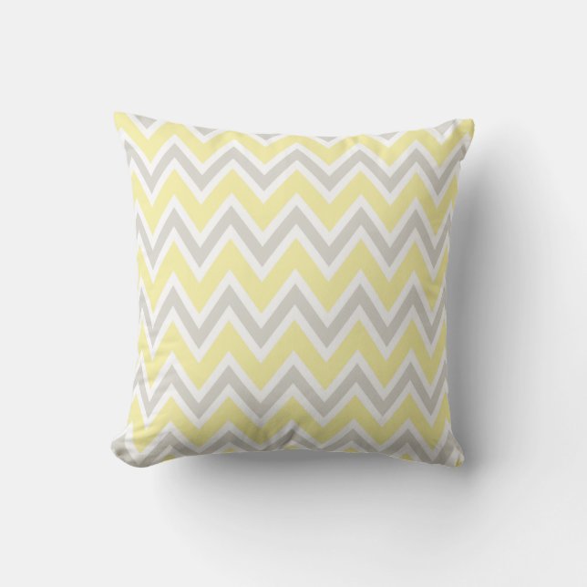 Yellow and Grey Pillow (Front)
