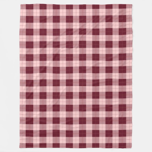 Yellow and Grey Plaid Fleece Blanket (Front)