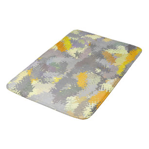 Yellow and Grey Tapestry Bath Mat